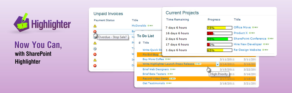 Now you can with SharePoint Highlighter